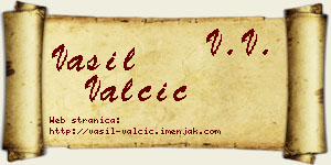 Vasil Valčić vizit kartica